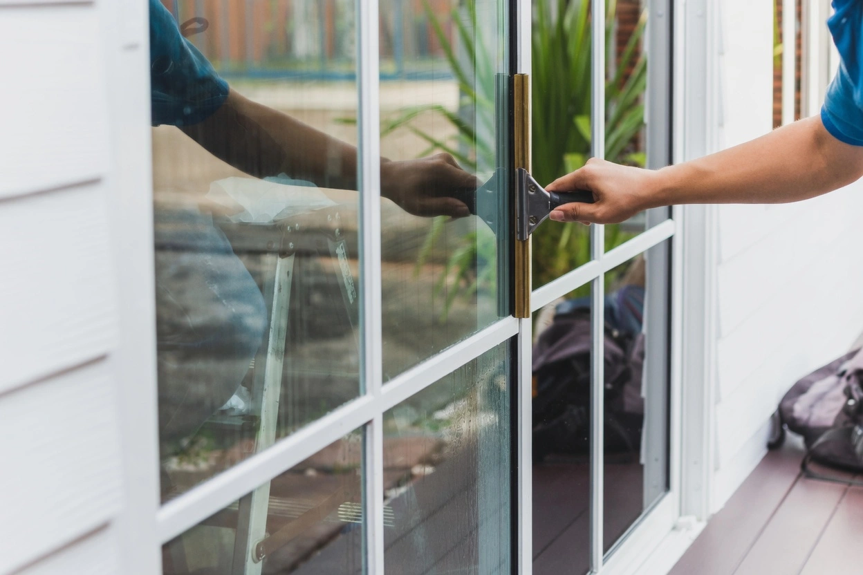 Home window tinting installation on a New Braunfels TX home